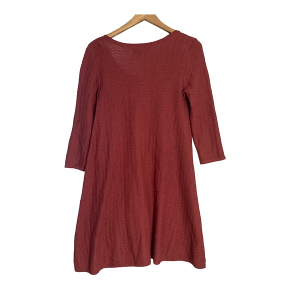 American Eagle Outfitters  M Pink Fit and Flare Knit Scoop Neck Sweater Dress - Picture 3 of 17